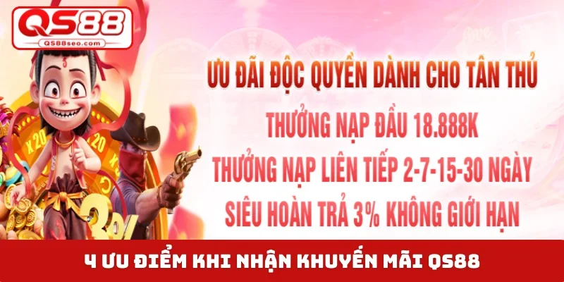 4 ưu điểm khi nhận khuyến mãi QS88